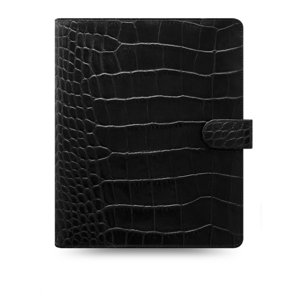 Filofax Classic Croc A5 Leather Organizer (Ebony)